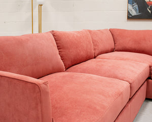 Michonne Sectional Sofa in Parallel Paprika