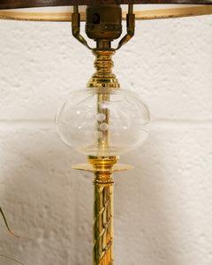 Regency Table Lamp Handblown Glass