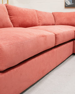 Michonne Sectional Sofa in Parallel Paprika