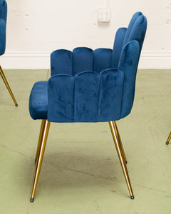 Blue Deco Velvet Chair