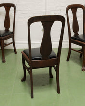 Load image into Gallery viewer, Set of 6 Antique Oak Lions Claw Dining Chairs
