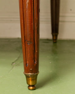 Early 19th Century Neoclassical Louis XVI Style Mahogany With Inlaid Satinwood &amp; Leather Top Writing Desk