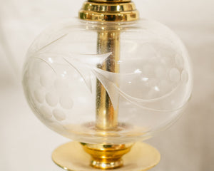 Regency Table Lamp Handblown Glass