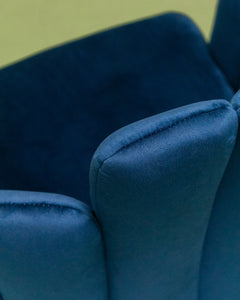 Blue Deco Velvet Chair