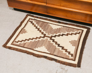 Brown Geometric Rug (as-is)