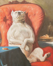 Load image into Gallery viewer, Oil Painting of Dog on Parlor Chair
