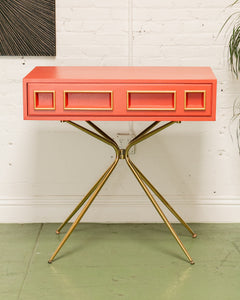 Red Coral Gold Entry Table