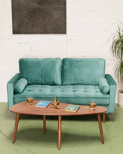 Maya Sofa in Napa Teal Blue