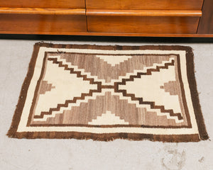 Brown Geometric Rug (as-is)