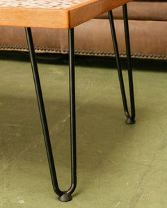 Vintage Tiled Coffee Table with Hairpin Legs