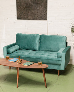 Maya Sofa in Napa Teal Blue