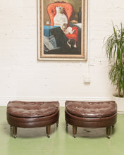 Load image into Gallery viewer, Leather Half Moon Ottoman
