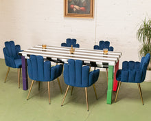 Load image into Gallery viewer, Striped Sculptural Dining Table
