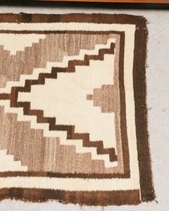 Brown Geometric Rug (as-is)