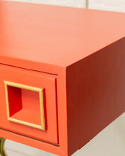 Load image into Gallery viewer, Red Coral Gold Entry Table
