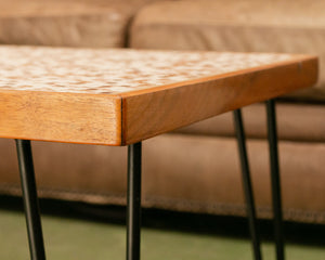 Vintage Tiled Coffee Table with Hairpin Legs