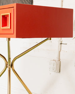 Red Coral Gold Entry Table