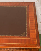 Load image into Gallery viewer, Early 19th Century Neoclassical Louis XVI Style Mahogany With Inlaid Satinwood &amp; Leather Top Writing Desk
