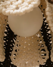 Load image into Gallery viewer, Macrame Brown and Cream Hanging Lamp
