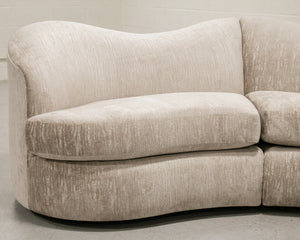 Sculptural 1970’s 4 piece Sectional Sofa