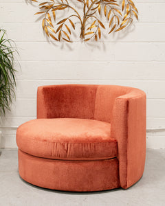 Bianca Swivel Chair in Rust