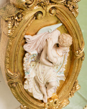 Load image into Gallery viewer, 1940s Rococo Style Giltwood Mirror With Plaques
