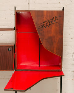 1950’s Rare Music Emblem Shelf unit by Vittorio Dassi