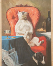 Load image into Gallery viewer, Oil Painting of Dog on Parlor Chair
