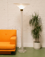 Load image into Gallery viewer, Clearlite Torchiere Lamp Set by Bauer Lamp Co Lucite, Brushed Acrylic
