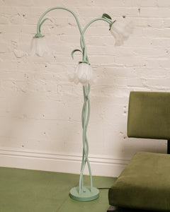 Mint Flower Floor Lamp