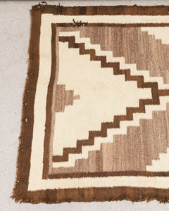 Brown Geometric Rug (as-is)