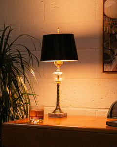 Regency Table Lamp Handblown Glass