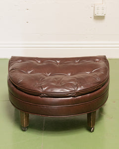 Leather Half Moon Ottoman