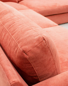 Michonne Sectional Sofa in Parallel Paprika