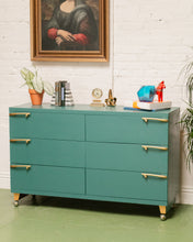 Load image into Gallery viewer, Teal 1950’s Dresser
