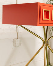 Load image into Gallery viewer, Red Coral Gold Entry Table
