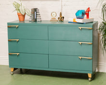 Load image into Gallery viewer, Teal 1950’s Dresser
