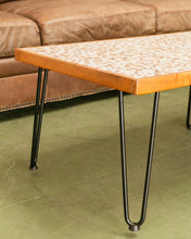 Load image into Gallery viewer, Vintage Tiled Coffee Table with Hairpin Legs
