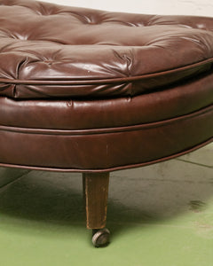 Leather Half Moon Ottoman