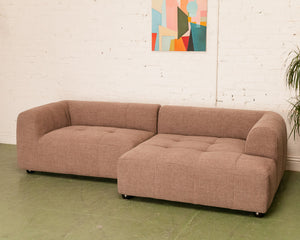 Caprese Sectional Sofa in Bakery Brown