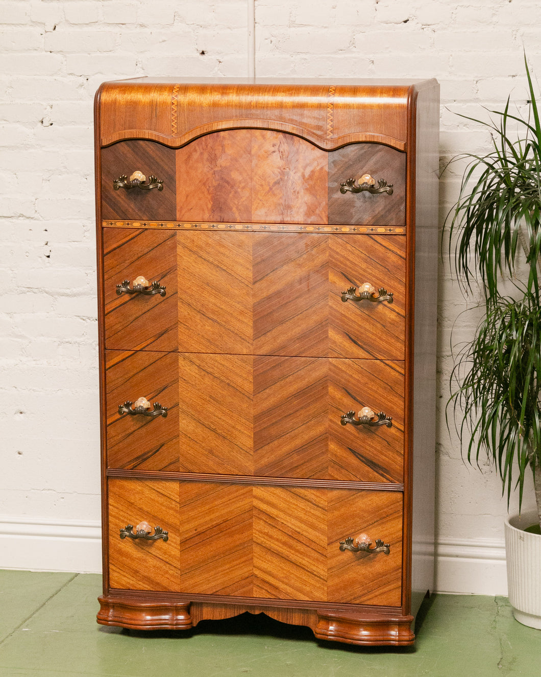 Art Deco Stunning Highboy Dresser