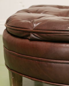 Leather Half Moon Ottoman