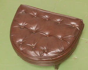 Leather Half Moon Ottoman