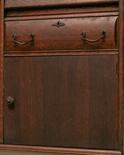 Load image into Gallery viewer, Tiger Oak Victorian Secretary Curio Display
