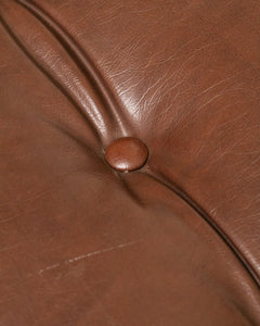 Leather Half Moon Ottoman