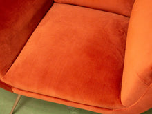 Load image into Gallery viewer, Set of 2 Italian Armchairs in Rust Velvet By Gigi Radice for Minotti - 1950s
