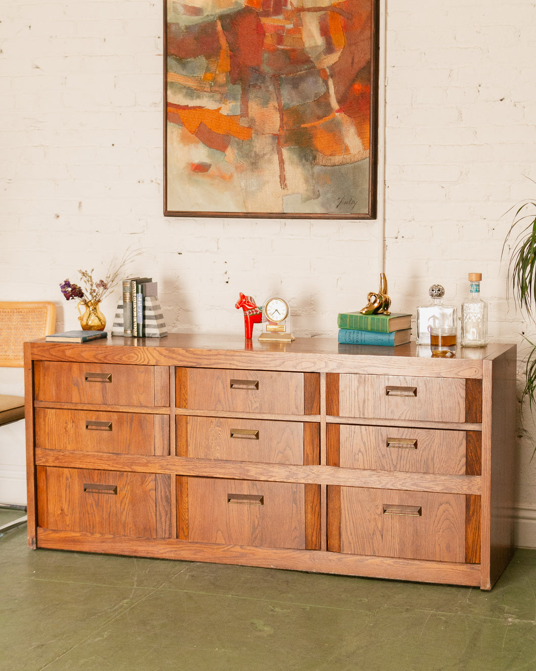 Oak Boho Dresser by Thomasville