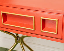 Load image into Gallery viewer, Red Coral Gold Entry Table
