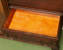 Load image into Gallery viewer, Tiger Oak Victorian Secretary Curio Display
