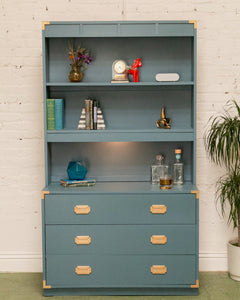 Dusty Blue Campaign Bookshelf